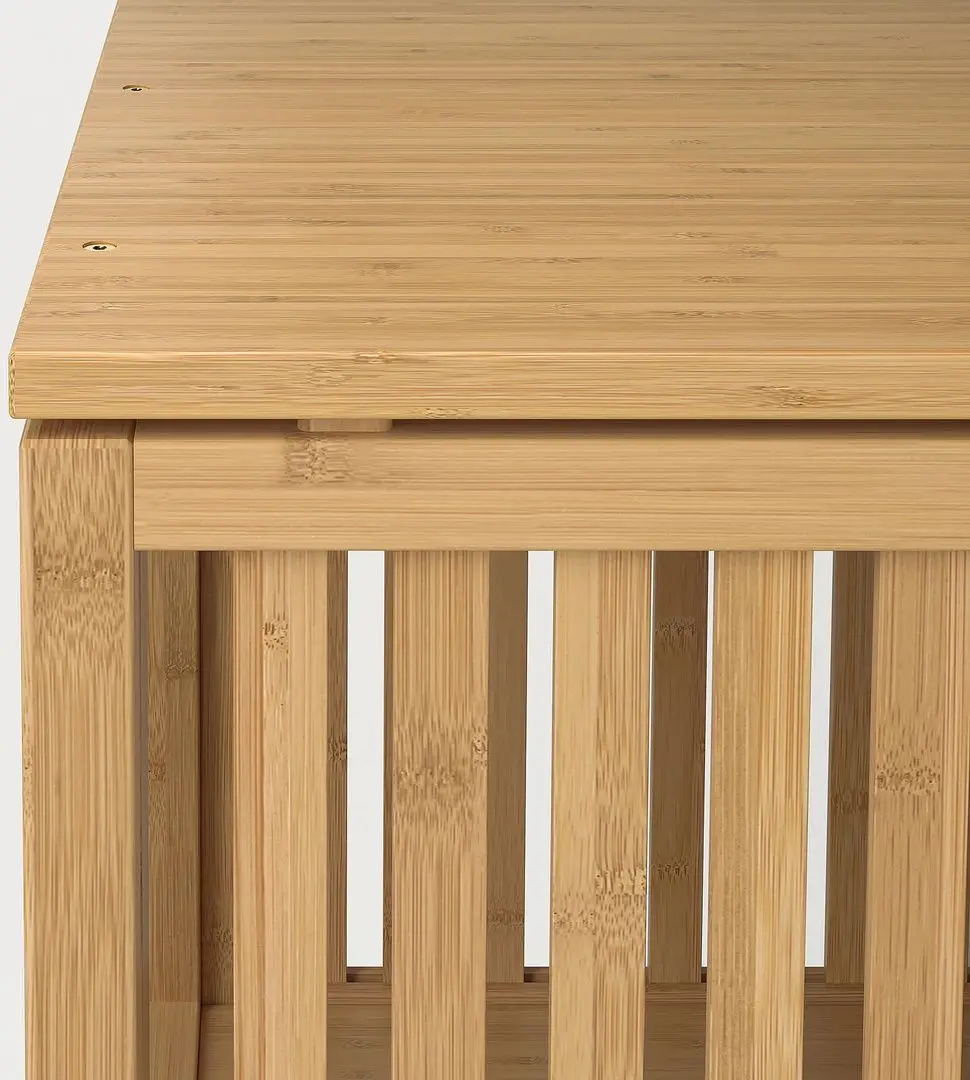 Dulap deschis Ikea Nordkisa usa glisanta 120x123 cm (Bambus)