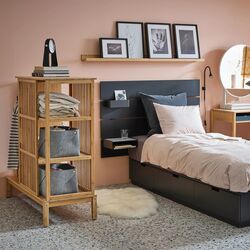 Dulap deschis Ikea Nordkisa usa glisanta 120x123 cm (Bambus) Thumb