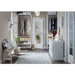 Sistem depozitare Ikea Elvarli 1 sectiune 84x40x216 (Alb) Thumb