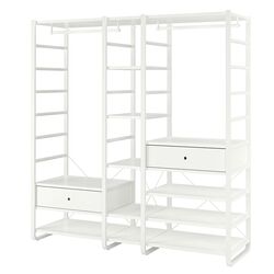Sistem depozitare Ikea Elvarli 3 sectiuni 205x55x216 (Alb)