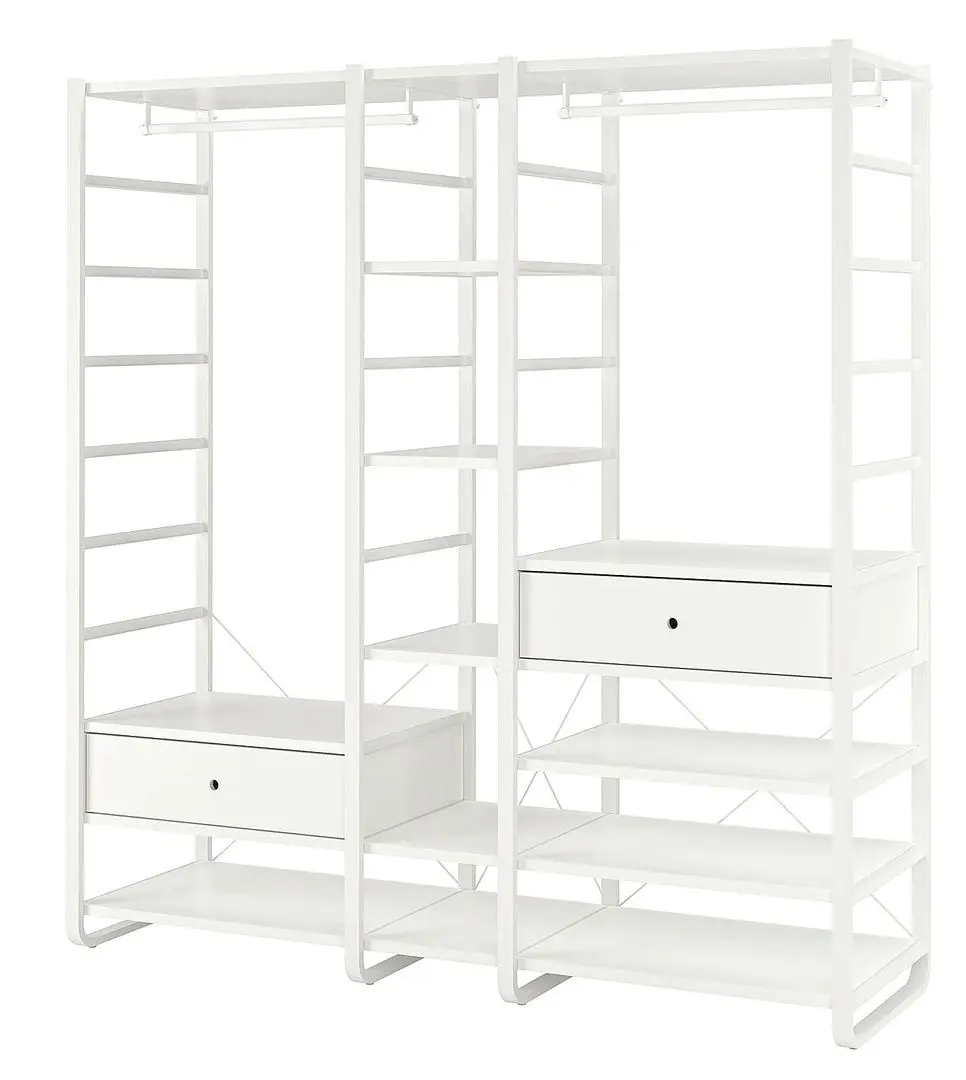 Sistem depozitare Ikea Elvarli 3 sectiuni 205x55x216 (Alb)