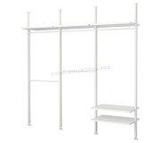 Sistem depozitare Ikea Elvarli 3 sectiuni 258x51x222-350 (Alb)