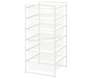 Sistem depozitare Ikea Jonaxel cadru/cosuri de sarma 50x51x104 (Alb)