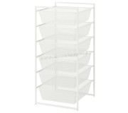 Sistem depozitare Ikea Jonaxel cadru/cosuri de plasa 50x51x104 (Alb)