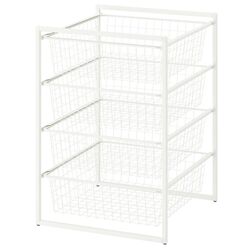 Sistem depozitare Ikea Jonaxel cadru/cosuri de sarma 50x51x70 (Alb)