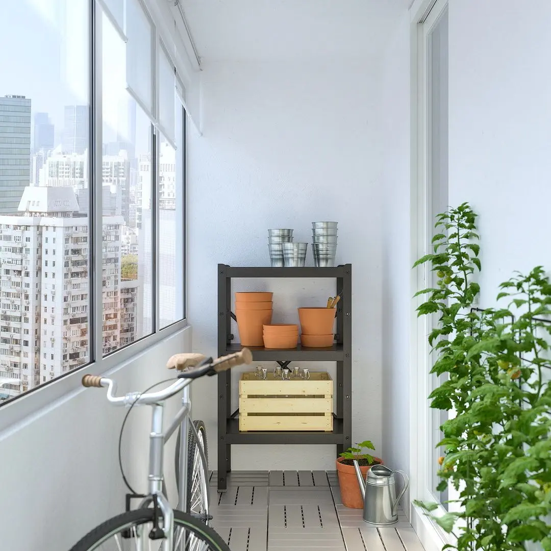 Etajera Ikea Bror 65x40x110 (Negru)