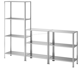 Etajera Ikea Hyllis interior/exterior 180x27x74-140 (Inox)