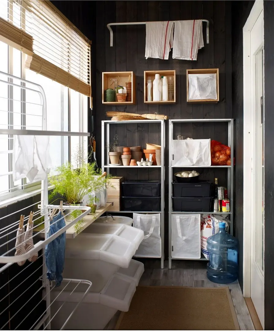 Etajera Ikea Hyllis interior/exterior 60x27x140 (Argintiu)