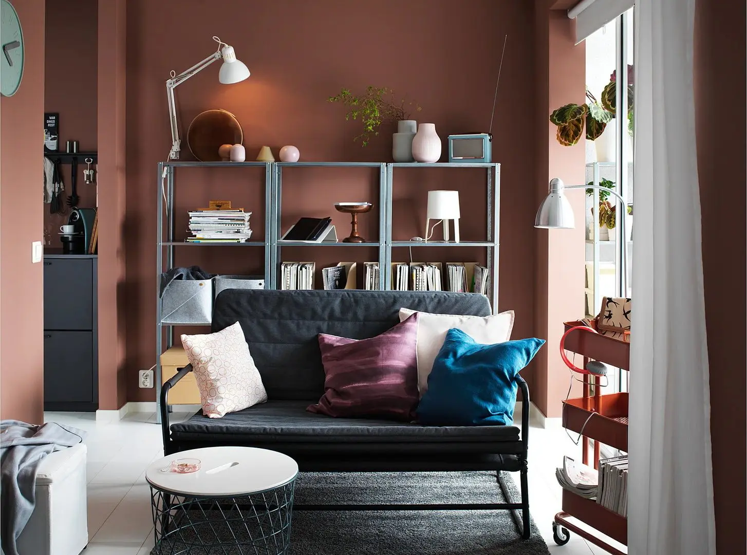 Etajera Ikea Hyllis interior/exterior 60x27x140 (Argintiu)