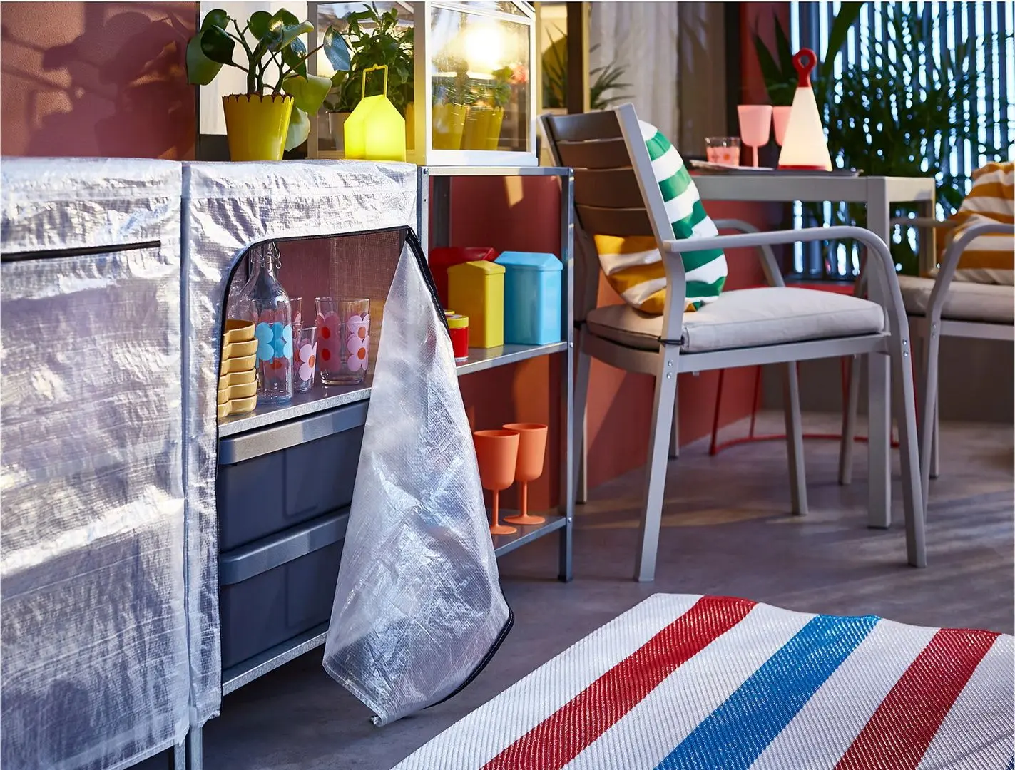 Etajera Ikea Hyllis interior/exterior 60x27x74 (Inox)