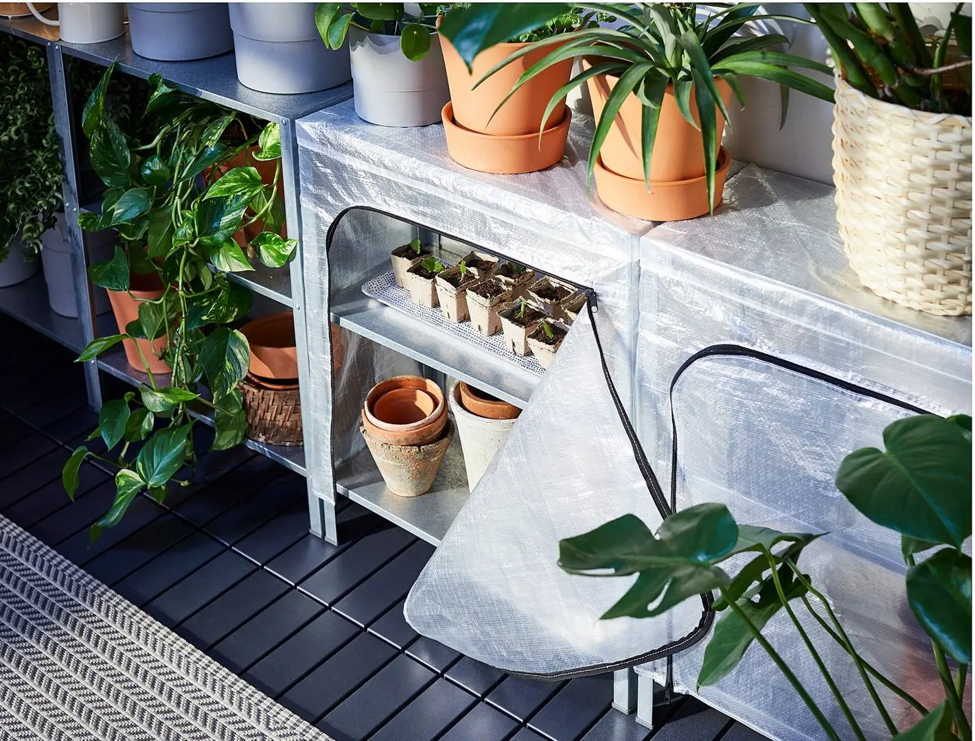 Etajera Ikea Hyllis interior/exterior 60x27x74 (Inox)