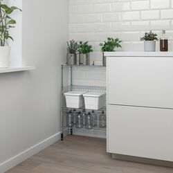 Etajera Ikea Omar 2 sectiuni/polite 60x25x77 (Inox) Thumb