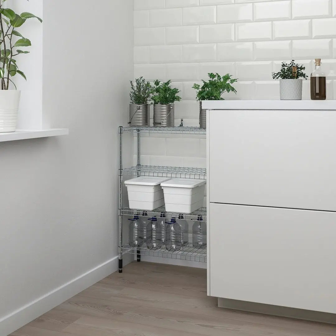 Etajera Ikea Omar 2 sectiuni/polite 60x25x77 (Inox)