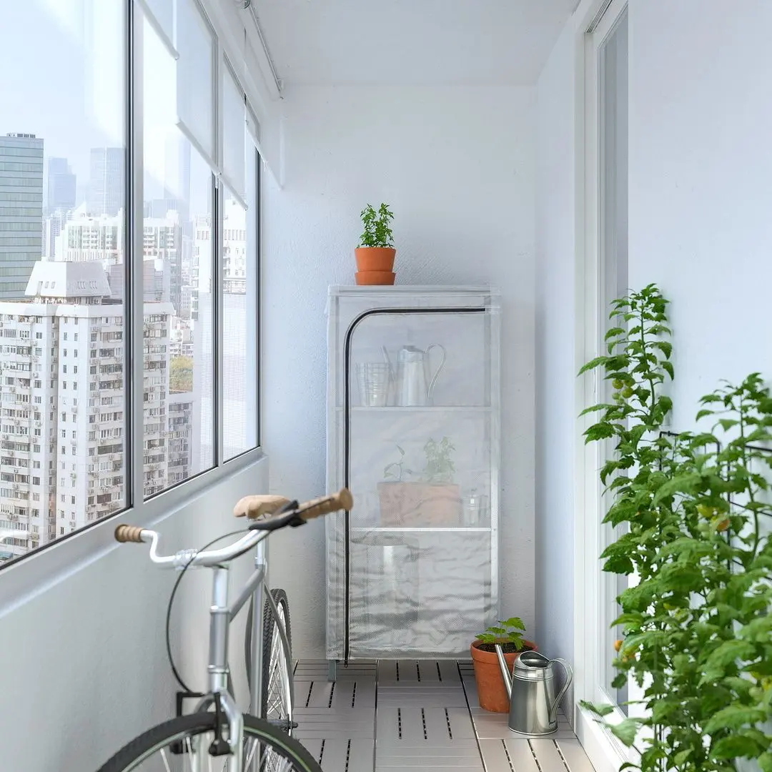 Стеллаж с чехлом Ikea Hyllis 60x27x140 (Нержавеющая Сталь) - 9