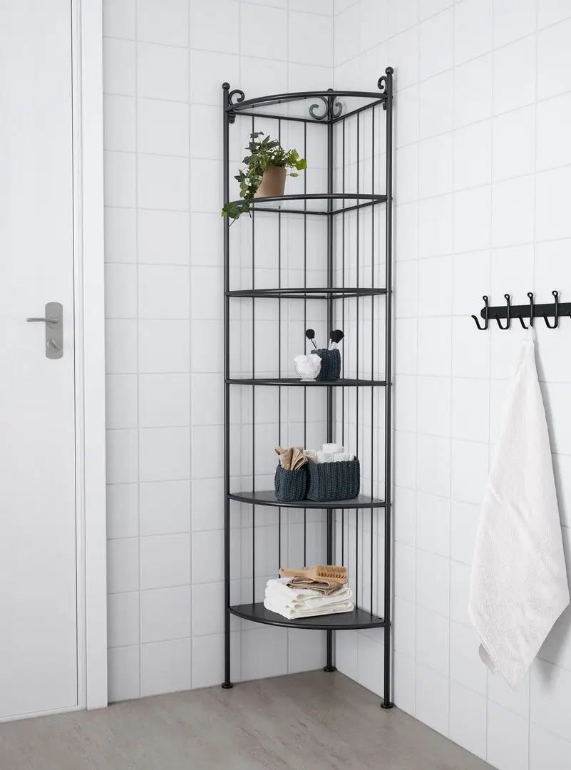 Стеллаж угловой Ikea Ronnskar (Черный) - 2
