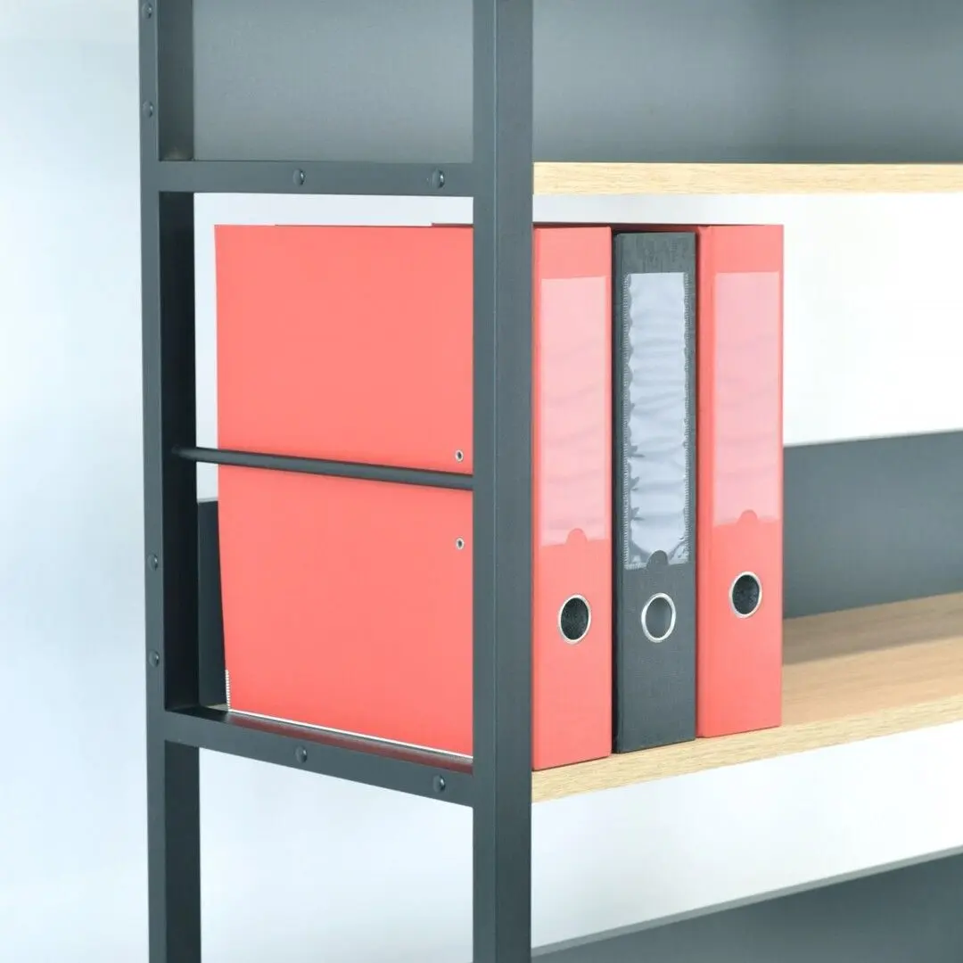 Стеллаж DP Urban 60 с перилами (Black/Sonoma Oak)