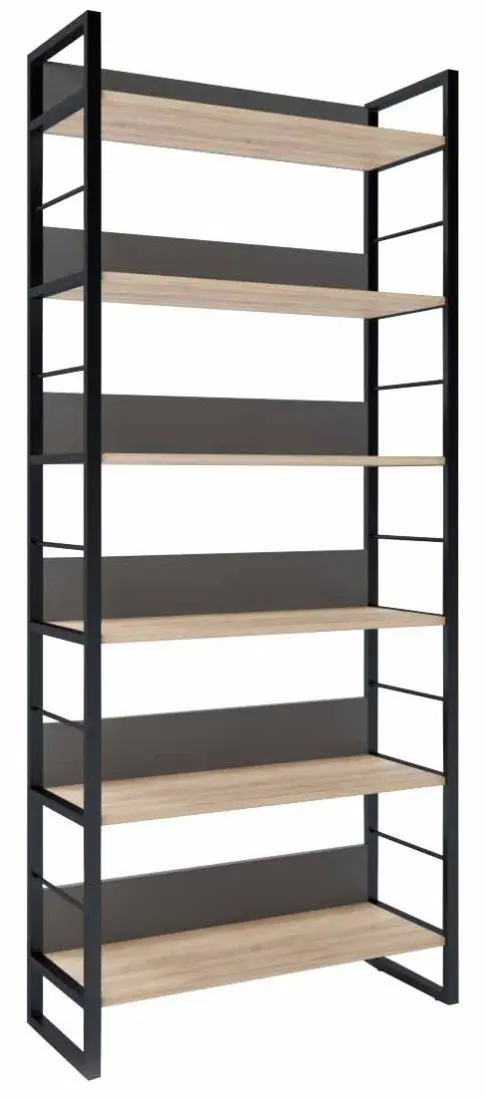Etajera DP Urban 90 cu bare (Black/Sonoma Oak)