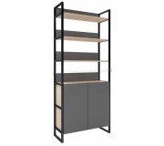 Etajera DP Urban 90 cu tumba (Black/Sonoma Oak)