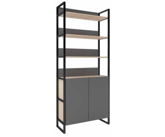 Etajera DP Urban 90 cu tumba (Black/Sonoma Oak)