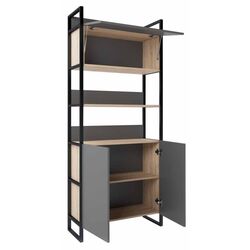 Стеллаж DP Urban 90 тумба/шкафчик (Black/Sonoma Oak) Thumb