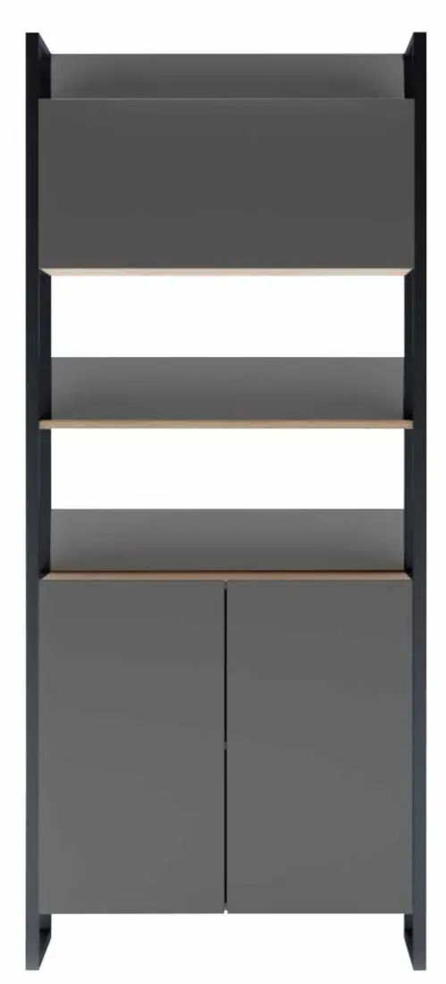 Стеллаж DP Urban 90 тумба/шкафчик (Black/Sonoma Oak)