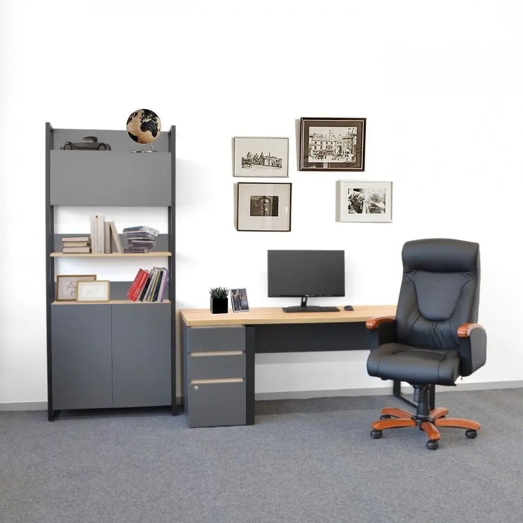 Стеллаж DP Urban 90 тумба/шкафчик (Black/Sonoma Oak)