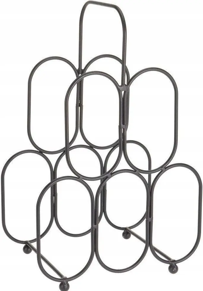 Suport pentru sticle Excellent Houseware 5btl 39x28x18 (Black)