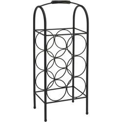 Подставка для бутылок Excellent Houseware 6btl 52x22x16 (Black)