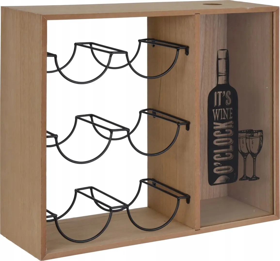 Подставка для бутылок H&S 6btl 40x35x15 (Wood)