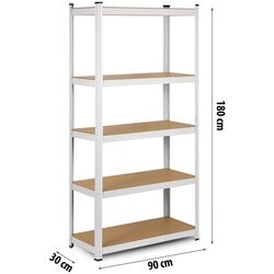Etajera Humberg 180x90x30cm (White) Thumb