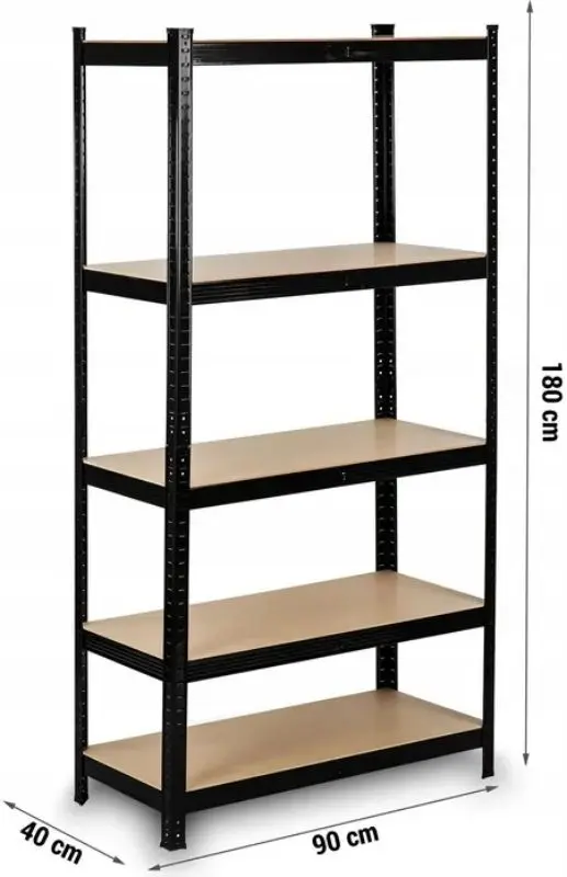 Etajera Humberg 180x90x40cm (Black)