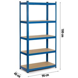 Стеллаж Humberg 180x90x40cm (Blue) Thumb