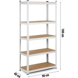 Стеллаж Humberg 180x90x40cm (White) Thumb