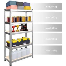 Стеллаж Humberg 205x120x45cm (Silver) Thumb