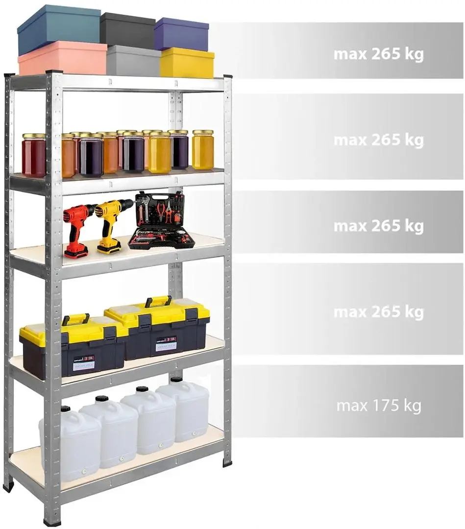 Стеллаж Humberg 205x120x45cm (Silver)
