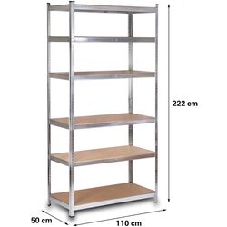 Etajera Humberg 222x110x50cm (Silver) Thumb