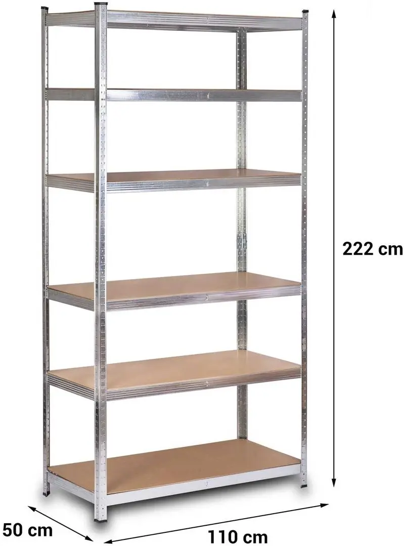 Etajera Humberg 222x110x50cm (Silver)