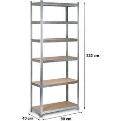 Стеллаж Humberg 222x90x40cm (Silver) Thumb