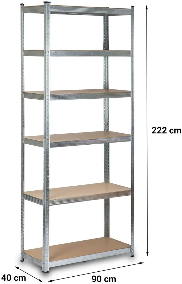 Стеллаж Humberg 222x90x40cm (Silver)