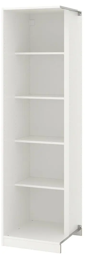 Дополнительный угловой модуль Ikea Pax 4 полки 53x58x201 (Белый)