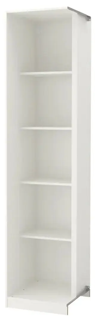 Дополнительный угловой модуль Ikea Pax 4 полки 53x58x236 (Белый)