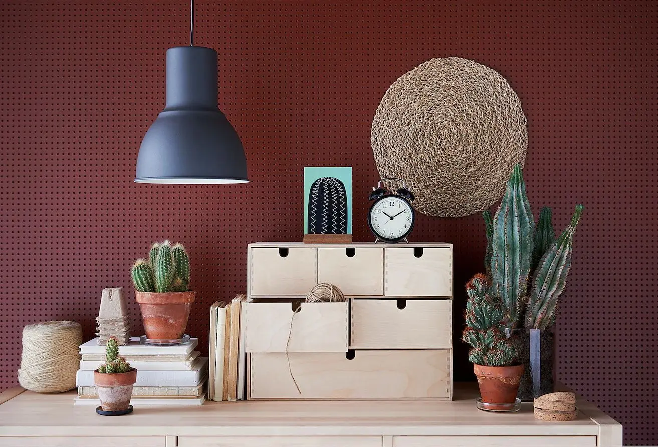 Mini cutie de depozitare Ikea Moppe placaj mesteacan 42x18x32