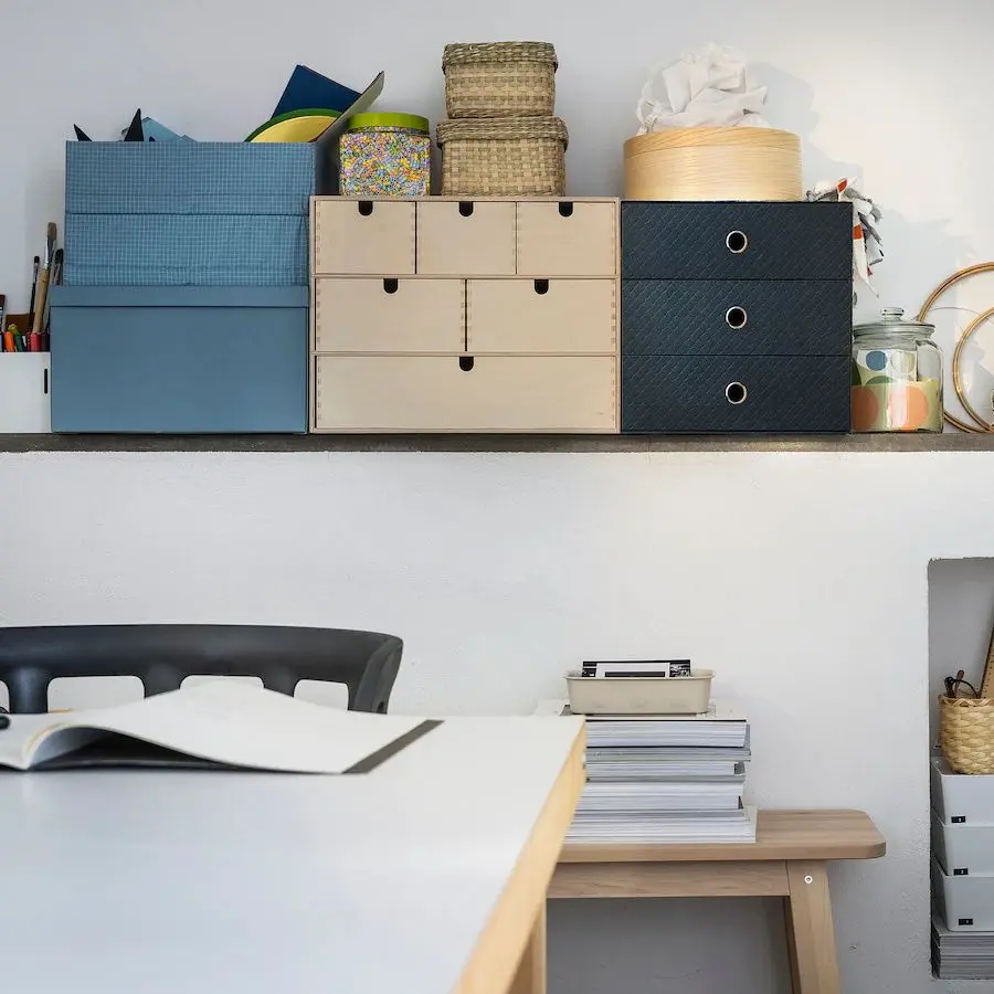 Органайзер Ikea Pallra с 3 ящиками 33x26 (Черный) - 3