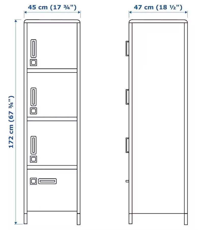 Penal Ikea Idasen 45x172 (Verde Inchis)