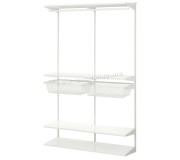 Sistem depozitare Ikea Boaxel 125x40x201 (Alb)