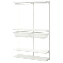 Sistem depozitare Ikea Boaxel 125x40x201 (Alb)