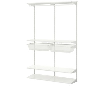 Sistem depozitare Ikea Boaxel 125x40x201 (Alb)