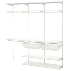 Sistem depozitare Ikea Boaxel 187x40x201 (Alb)