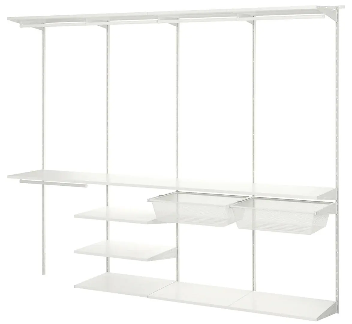 Sistem depozitare Ikea Boaxel 250x40x201 (Alb)