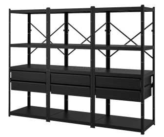 Система хранения Ikea Bror ящики/полки 254x55x190 (Черный)